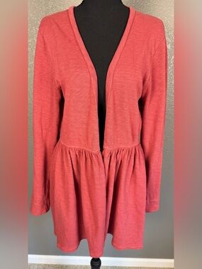 T.La Open-Front Cardigan in Rose